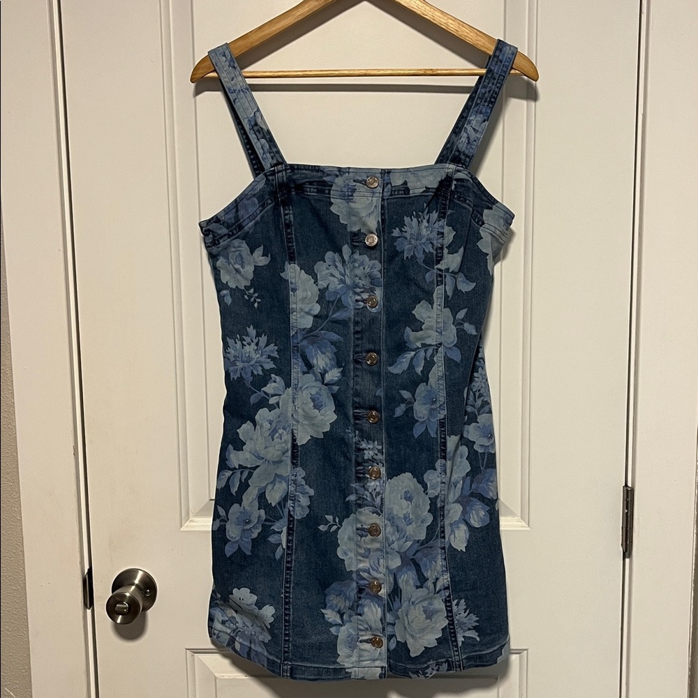 GAP Denim Floral Mini Dress - Picture 3 of 7